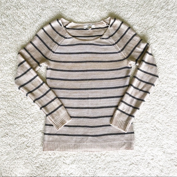 Pink Rose Sweaters - Striped Cotton Sweater